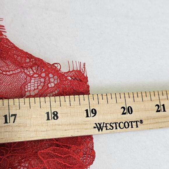NEW Victorias Secret Set Chemise Nightie XL V-String Panties L Red Lace Satin - Picture 11 of 14